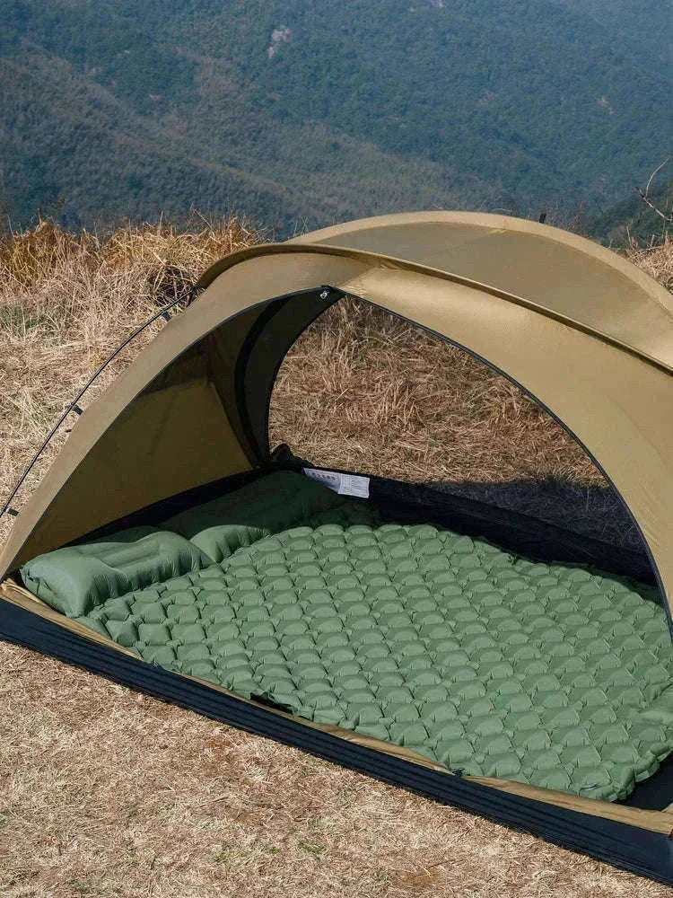 Extra Wide Inflatable Sleeping Pad for Camping Travel-T2312Army green