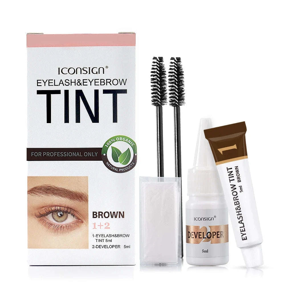Eyelash & Eyebrow Tint Kit – Long-Lasting Brow and Lash Dye-Coffee / United States