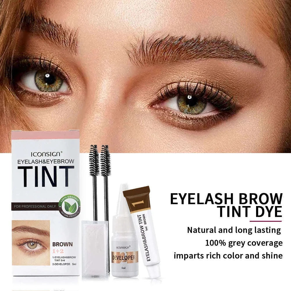 Eyelash & Eyebrow Tint Kit – Long-Lasting Brow and Lash Dye-Coffee / United States