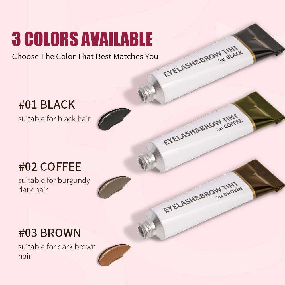 Eyelash & Eyebrow Tint Kit – Long-Lasting Brow and Lash Dye-Coffee / United States