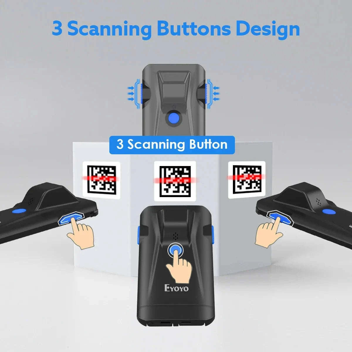 Eyoyo 2D Phone Back Clip Bluetooth Barcode Scanner-Default Title