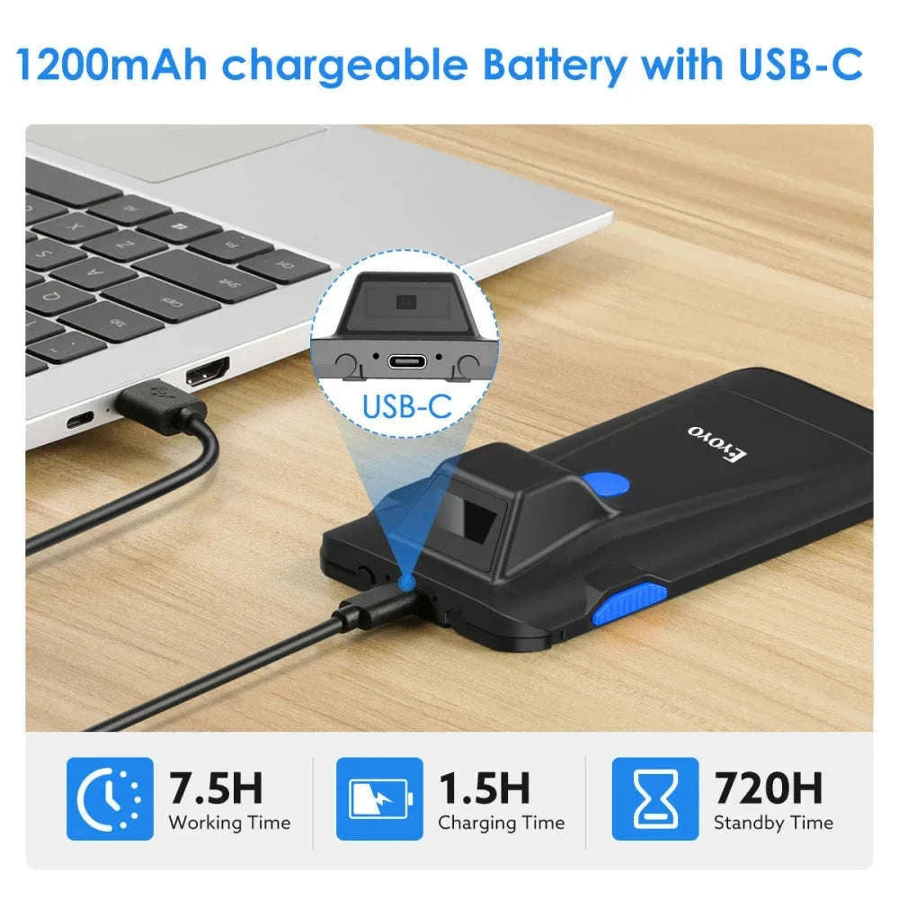 Eyoyo 2D Phone Back Clip Bluetooth Barcode Scanner-Default Title