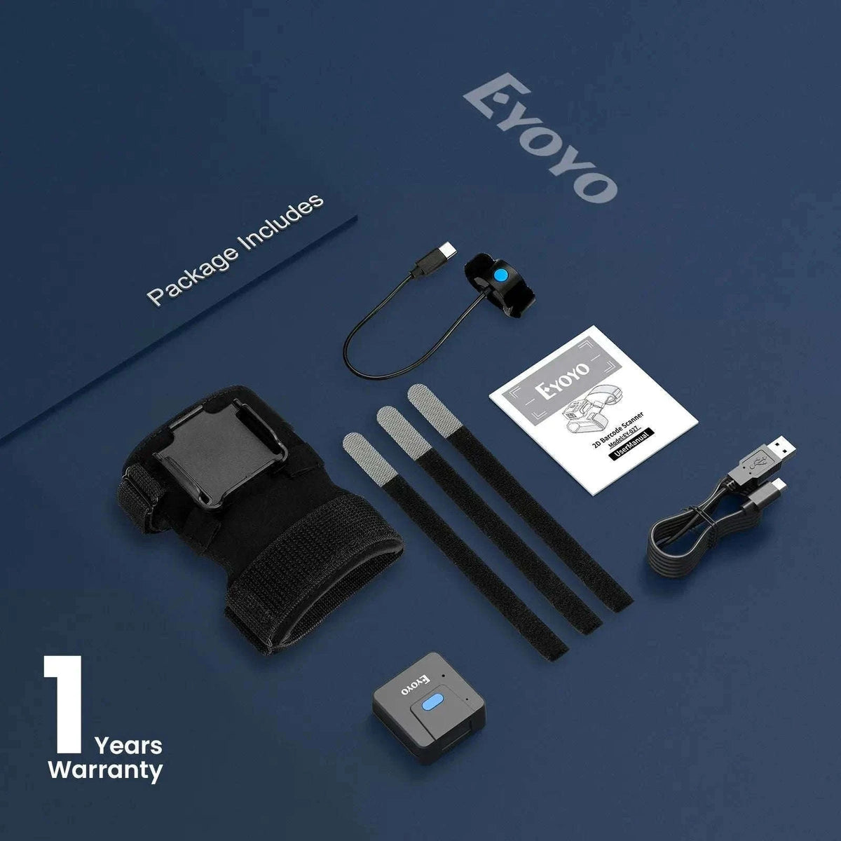 Eyoyo Wearable 2D Bluetooth Barcode Scanner Glove-Default Title