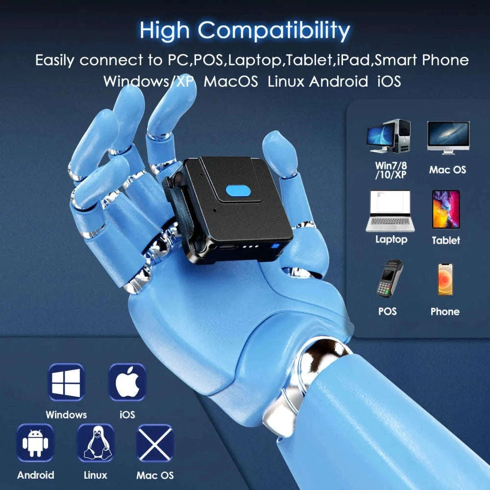 Eyoyo Wearable 2D Bluetooth Barcode Scanner Glove-Default Title