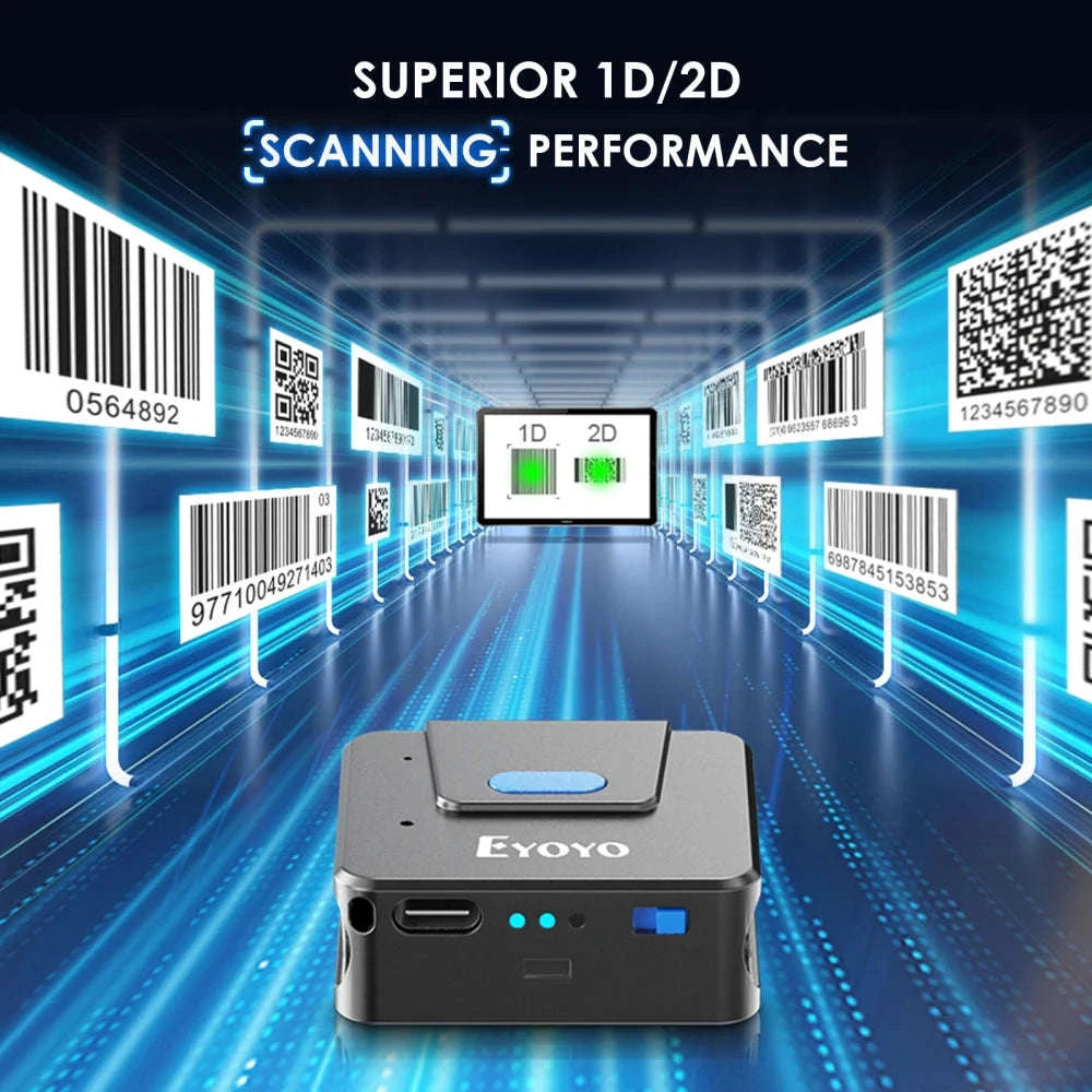 Eyoyo Wearable 2D Bluetooth Barcode Scanner Glove-Default Title