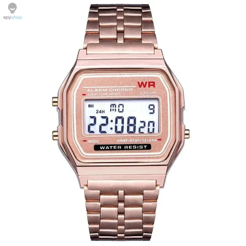 F91W Steel Band LED Digital Sports Watch – Sleek Style and Everyday Function-Silvery