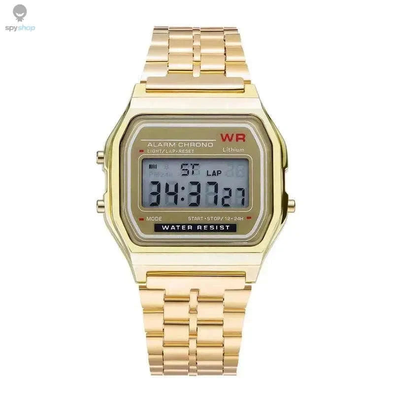 F91W Steel Band LED Digital Sports Watch – Sleek Style and Everyday Function-Silvery