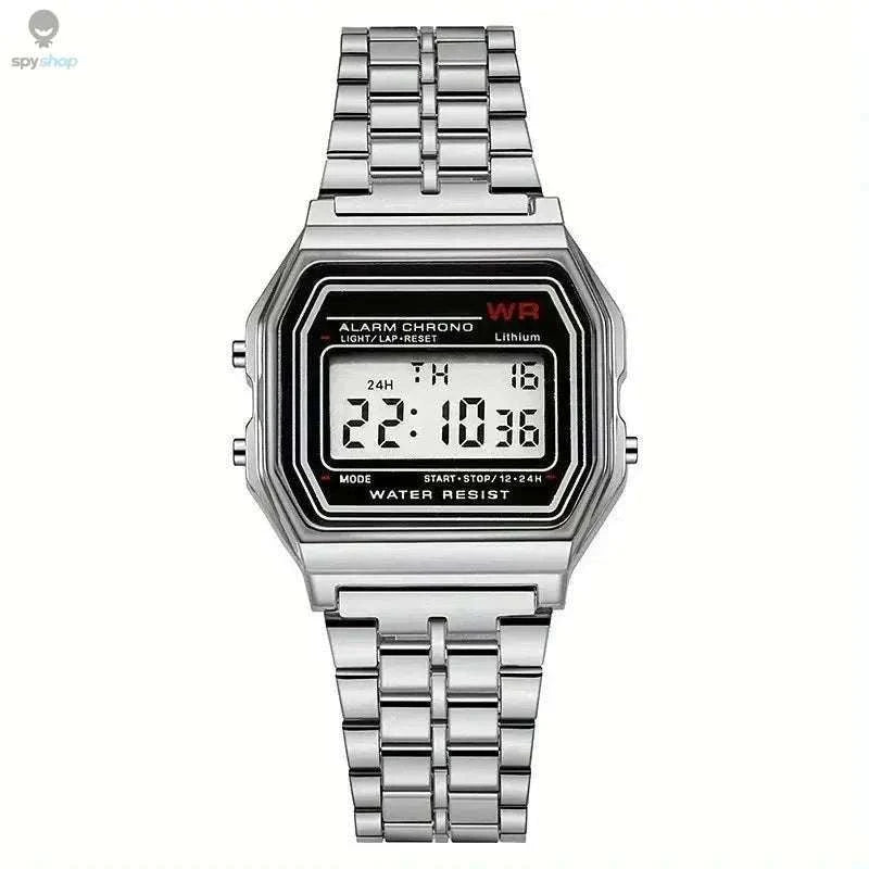 F91W Steel Band LED Digital Sports Watch – Sleek Style and Everyday Function-