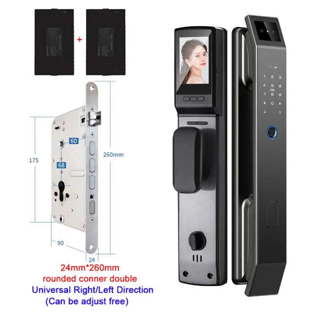 Face Recognition Digital Door Lock with Camera, Fingerprint & Keyless Entry-D14P 30280 S-C D-H / United States / Wishome app version