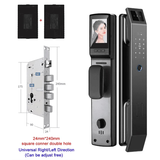 Face Recognition Digital Door Lock with Camera, Fingerprint & Keyless Entry-D14P 30280 S-C D-H / United States / Wishome app version