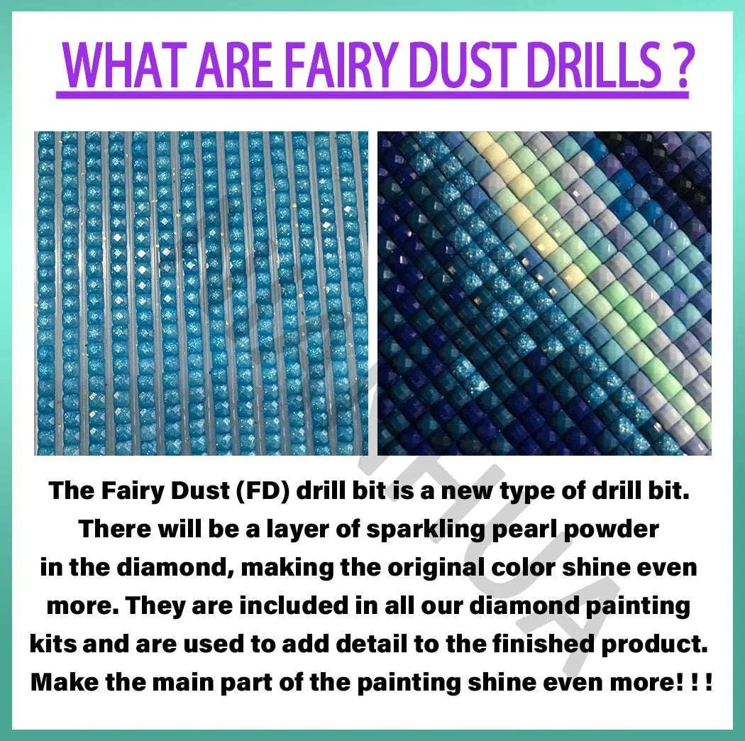 Fairy Dust Diamond Painting Kit-HKQTA35-9 / AB FD Square 40x50cm