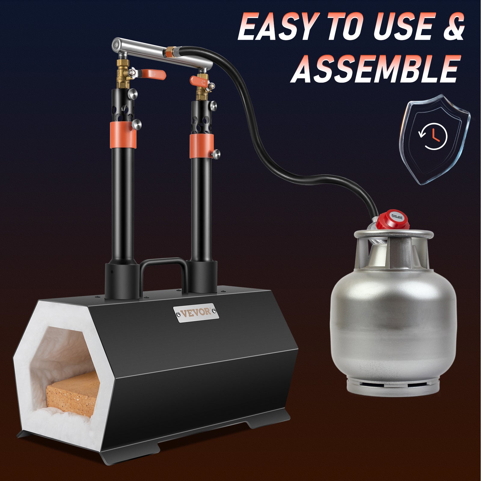Portable Double Burner Propane Forge for Knife Making