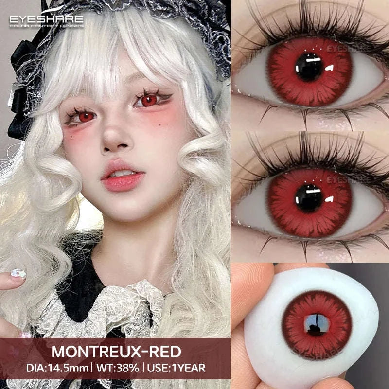 Fashion Colored Contact Lenses for Stunning Eye Effects-MONTREUX-GRAY / China Mainland / 0