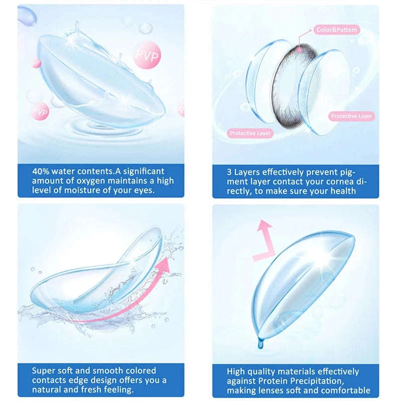 Fashion Colored Contact Lenses for Stunning Eye Effects-MONTREUX-GRAY / China Mainland / 0