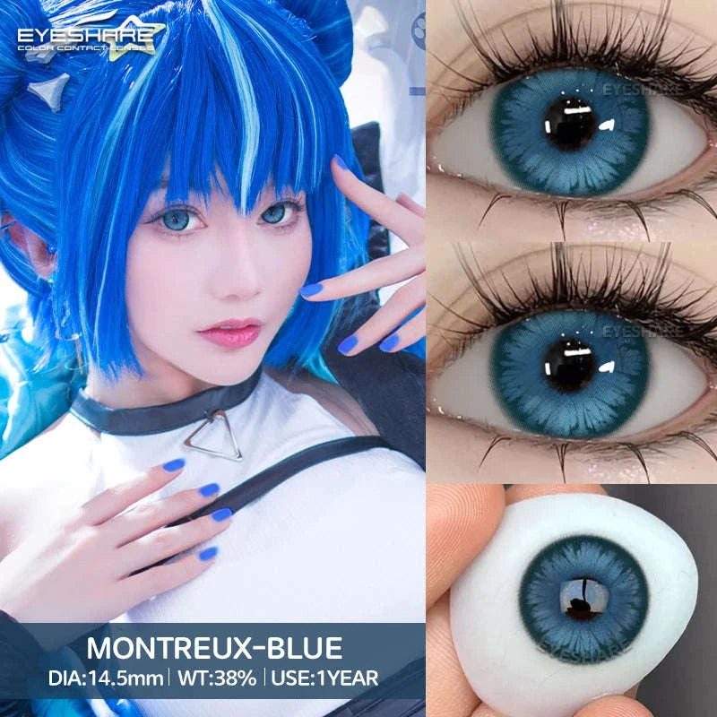 Fashion Colored Contact Lenses for Stunning Eye Effects-MONTREUX-GRAY / China Mainland / 0