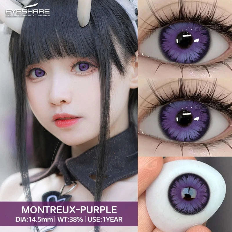 Fashion Colored Contact Lenses for Stunning Eye Effects-MONTREUX-GRAY / China Mainland / 0