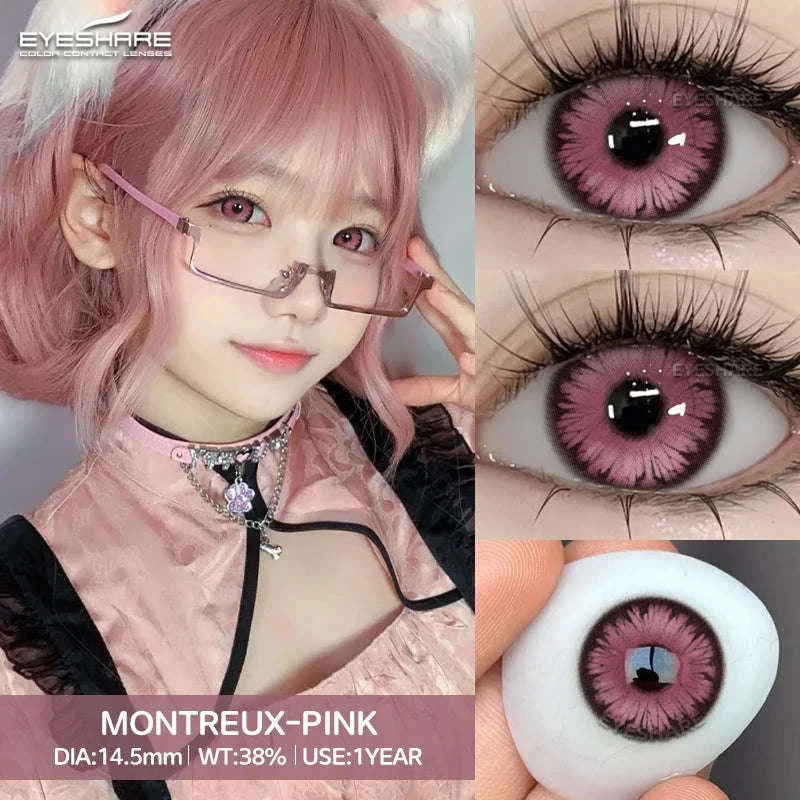 Fashion Colored Contact Lenses for Stunning Eye Effects-MONTREUX-GRAY / China Mainland / 0