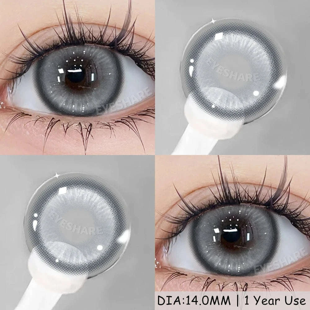 Fashion Colored Contact Lenses for Stunning Eye Effects-MONTREUX-GRAY / China Mainland / 0