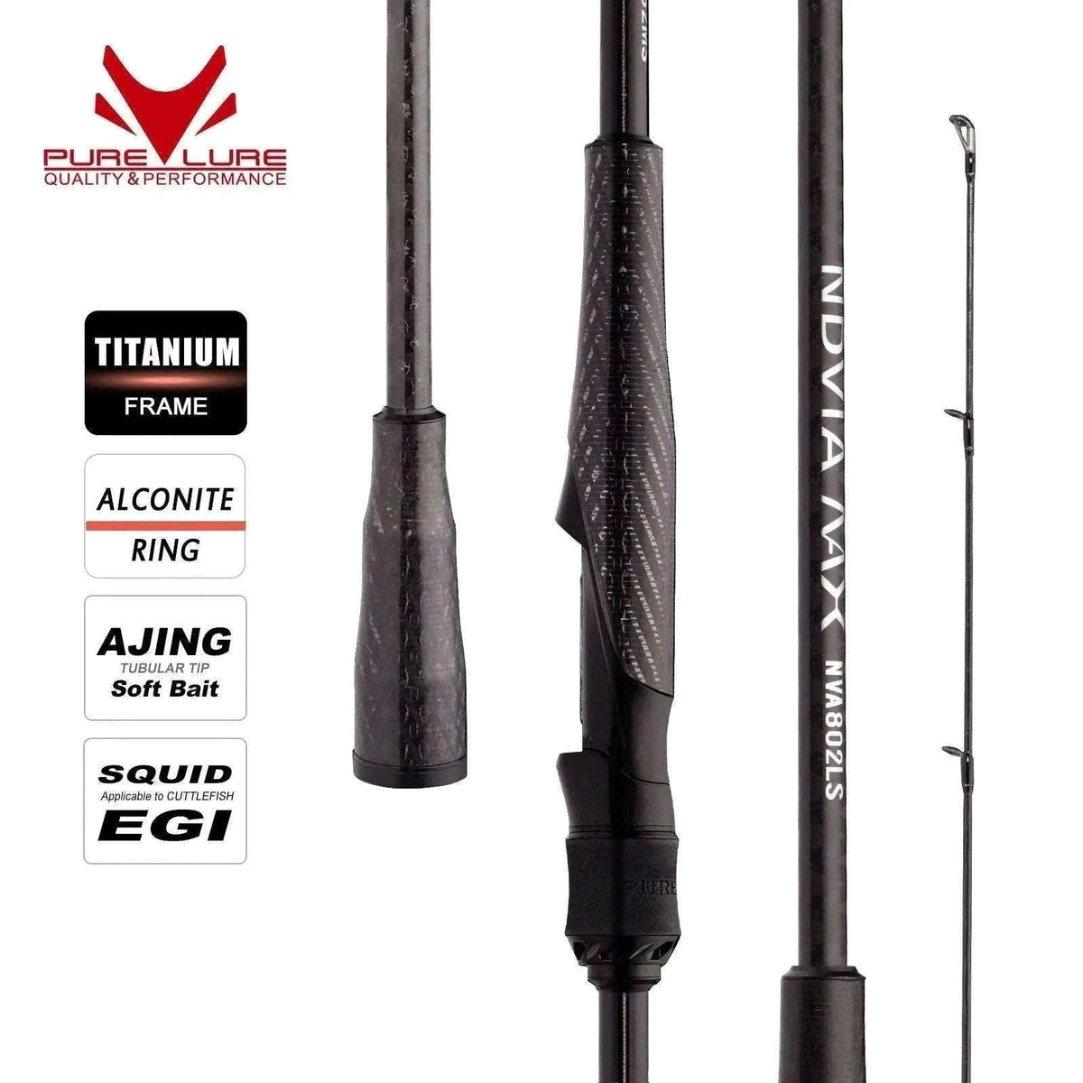 Fast Action Carbon Spinning Rod for Ajing & Eging 8FT–8.6FT-