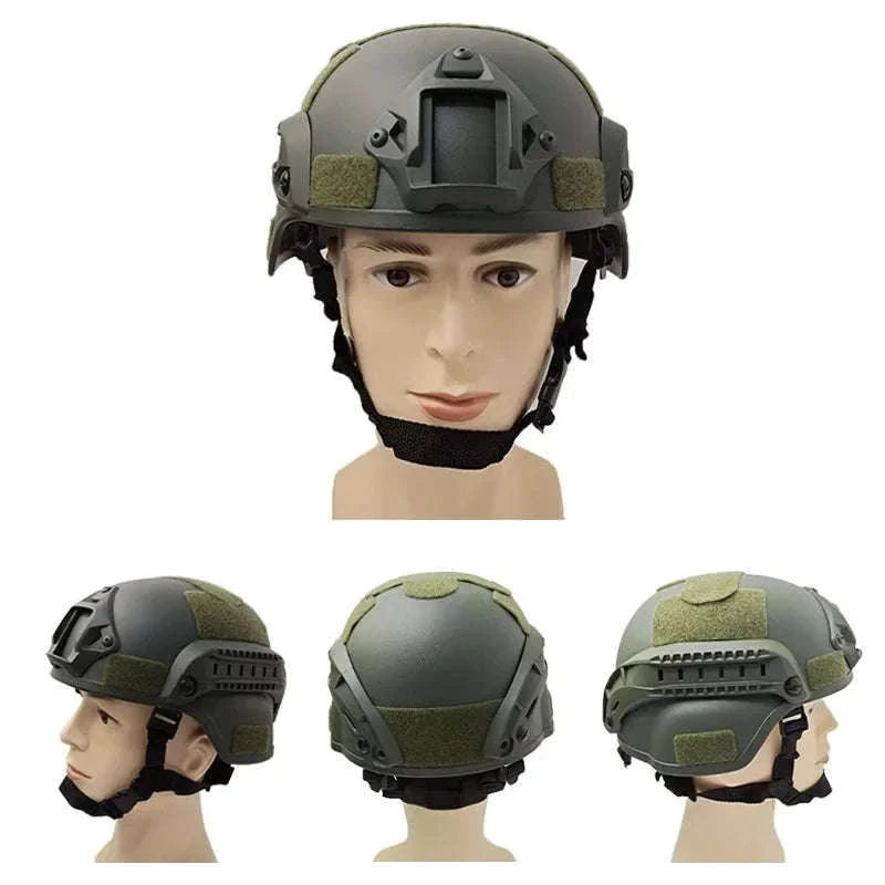 FAST Tactical Helmet for Training, Airsoft, and Outdoor Use-Khaki