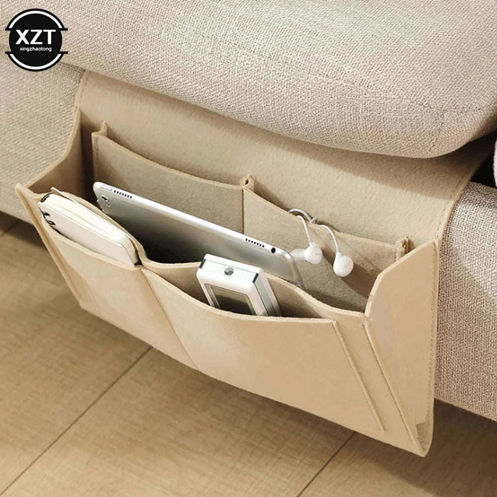 Felt Bedside Storage Organizer with Multi-Pocket Design-black / 27-22-8CM