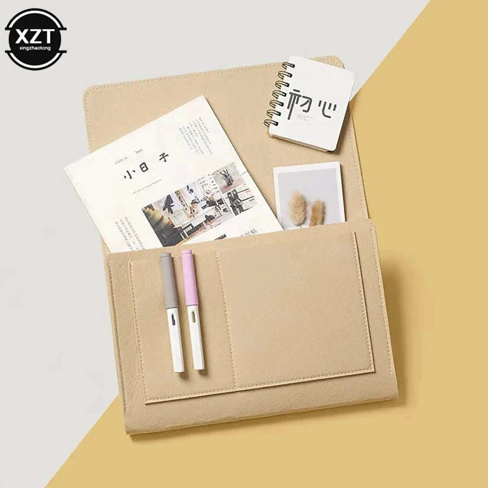 Felt Bedside Storage Organizer with Multi-Pocket Design-black / 32-21-10CM