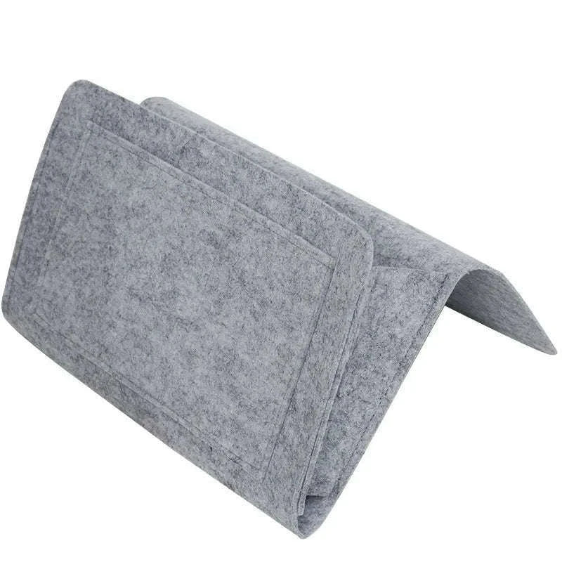 Felt Hanging Storage Organizer for Bed, Sofa, and Wall-grey