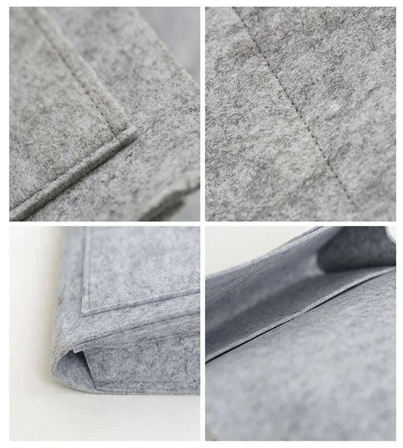 Felt Hanging Storage Organizer for Bed, Sofa, and Wall-grey