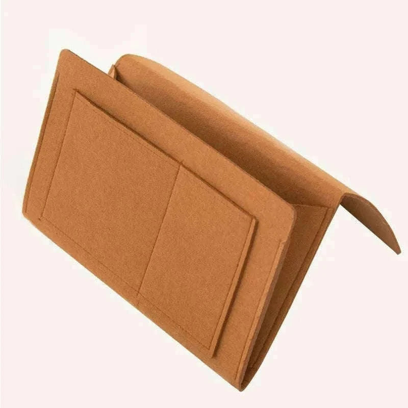 Felt Hanging Storage Organizer for Bed, Sofa, and Wall-grey