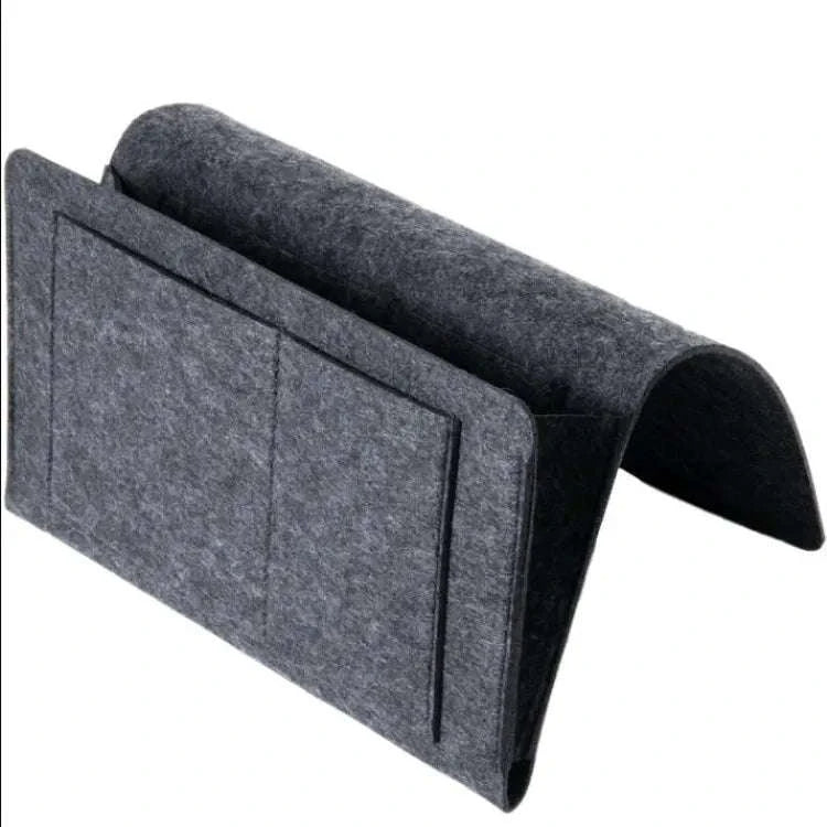 Felt Storage Hang Bag for Bed & Sofa Organizer-grey