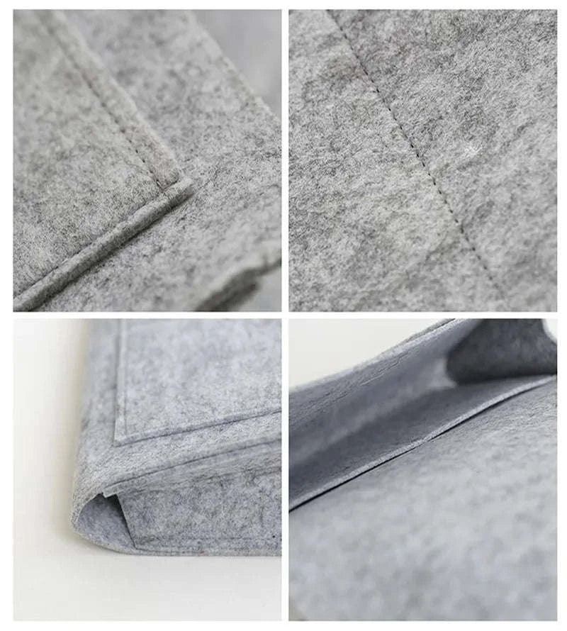 Felt Storage Hang Bag for Bed & Sofa Organizer-grey