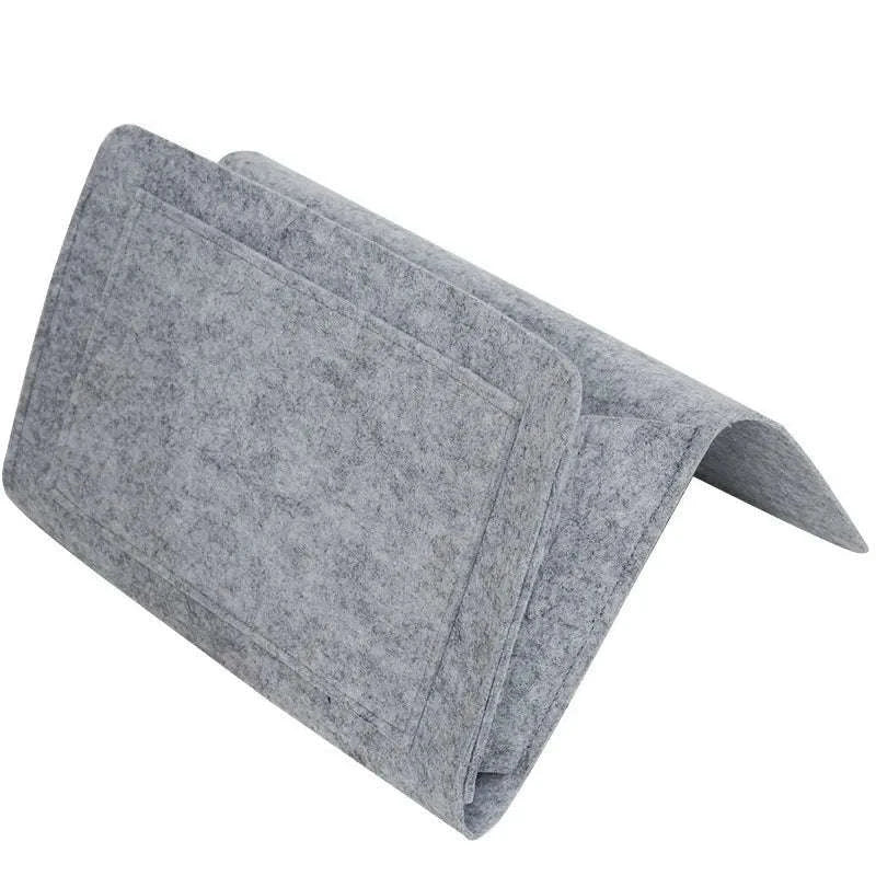 Felt Storage Hang Bag for Bed & Sofa Organizer-grey