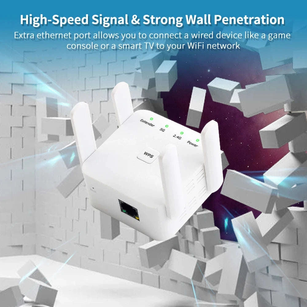 Fenvi AC1200 WiFi Repeater Dual‑Band Extender-5Ghz Repeater / US Plug