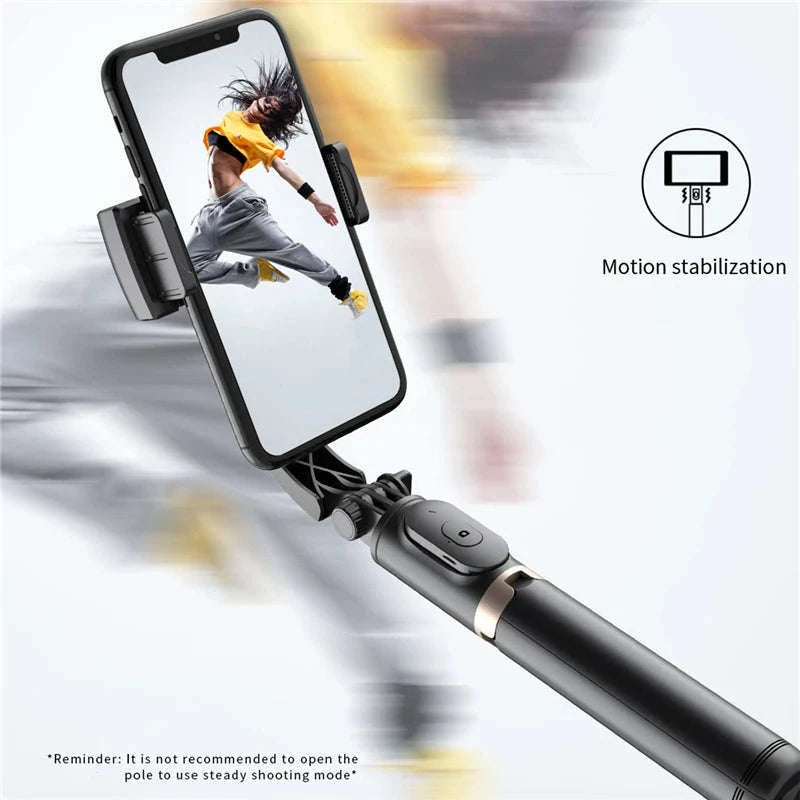 FGCLSY Gimbal Stabilizer Selfie Stick with Bluetooth Tripod-Black / United States