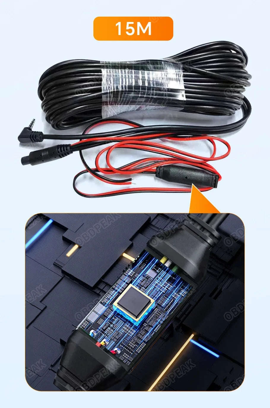 FHD 1080P Car Rear View Camera Waterproof 2.5mm Jack-10M Cable
