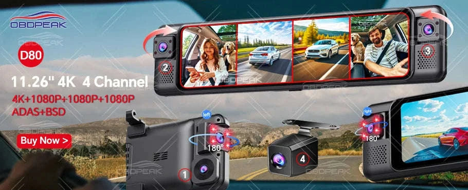 FHD 1080P Car Rear View Camera Waterproof 2.5mm Jack-10M Cable