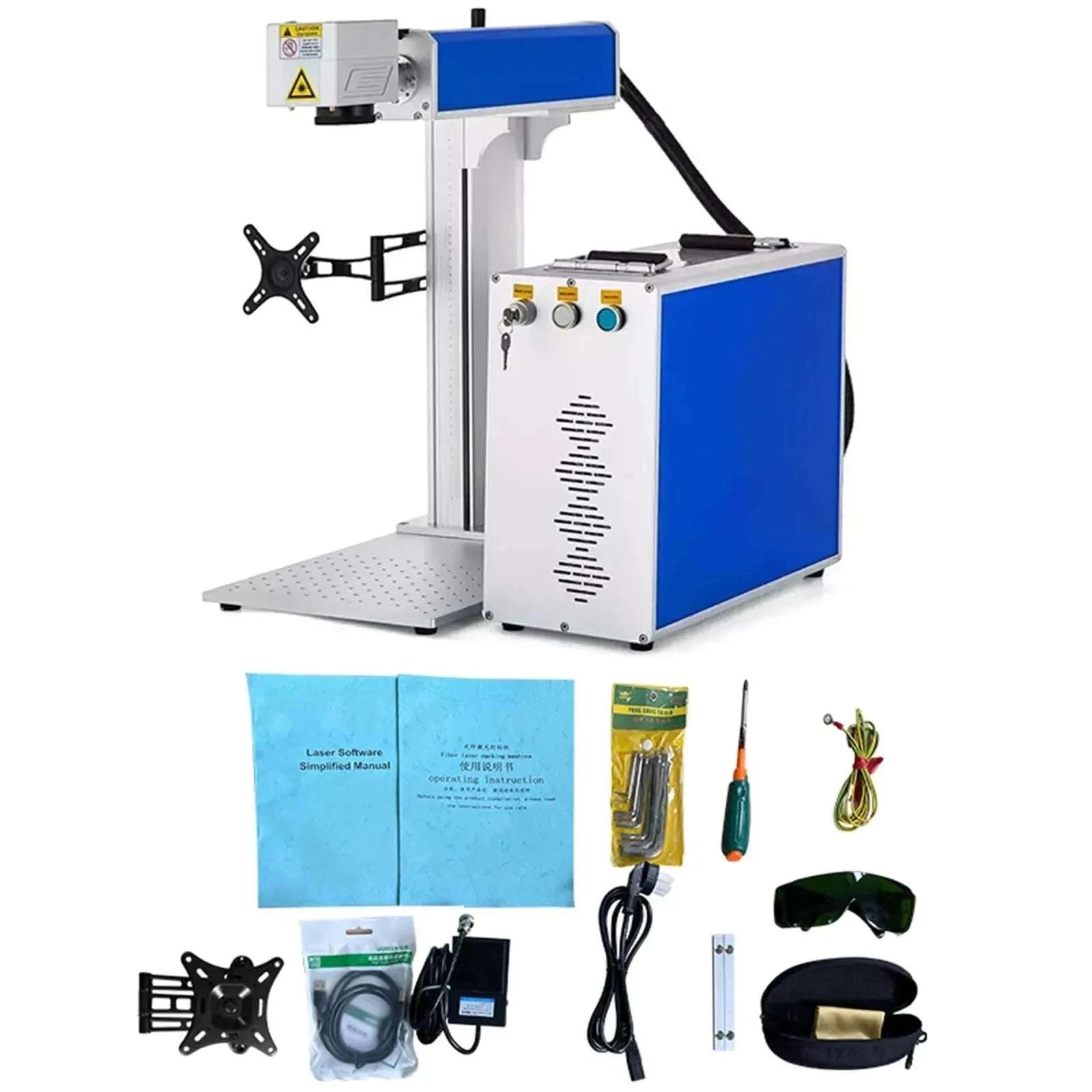 Fiber Laser Marking Machine 30W/50W for Metal Engraving-30W 150mmX150mm logo / United States