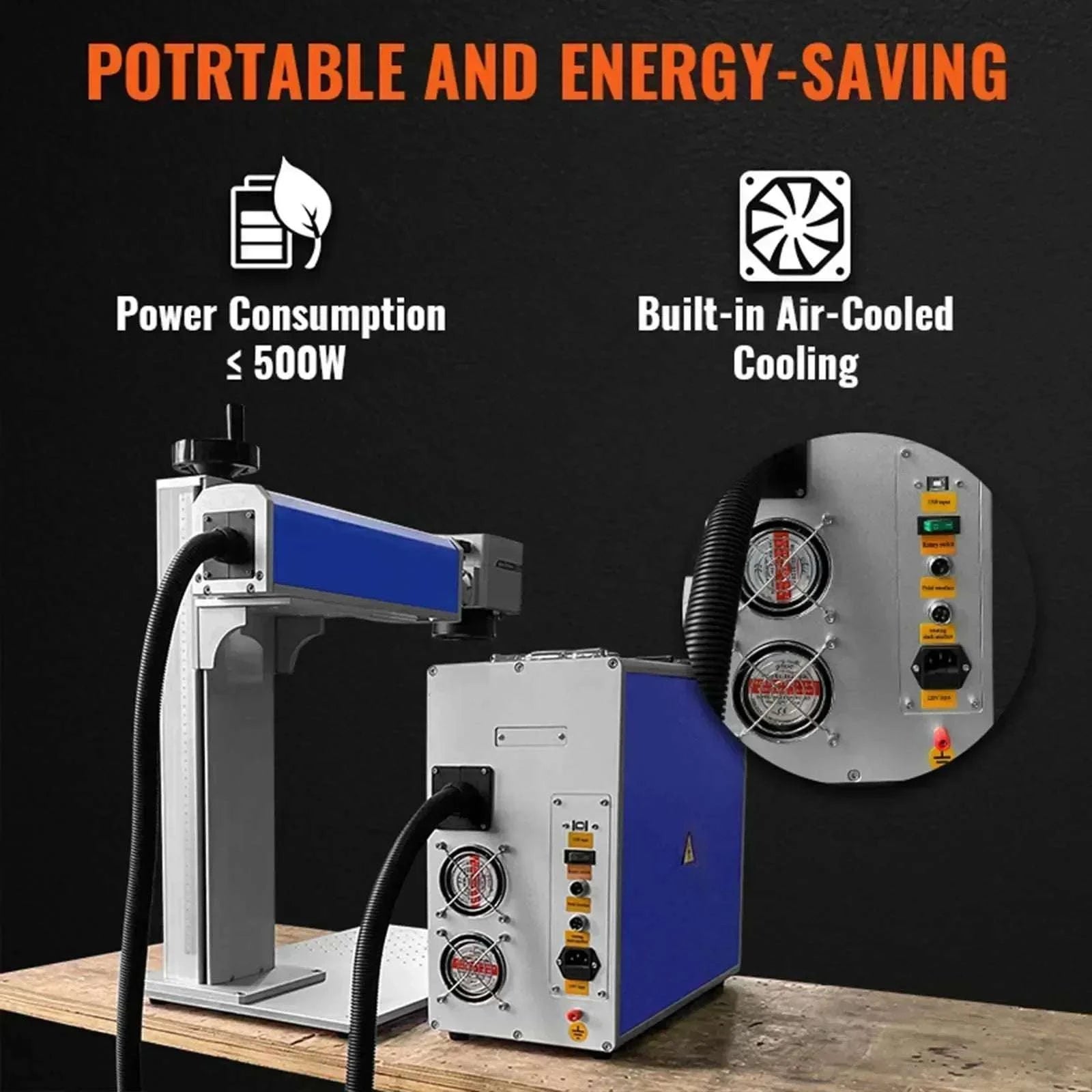 Fiber Laser Marking Machine 30W/50W for Metal Engraving-30W 150mmX150mm logo / United States