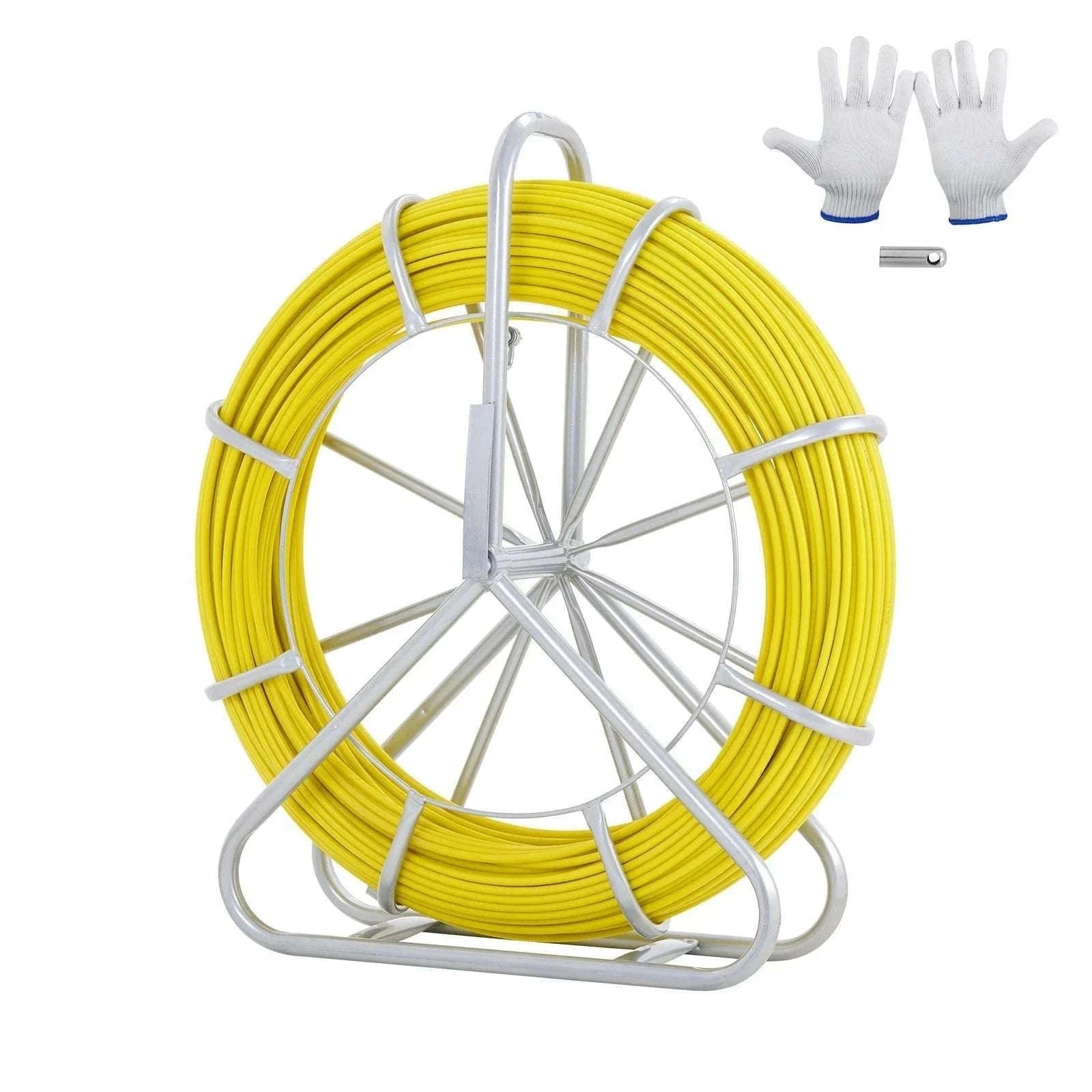 Fiberglass Fish Tape Wire Puller 425–656 ft Duct Rodder Kit-5-16 in x 492 ft / france