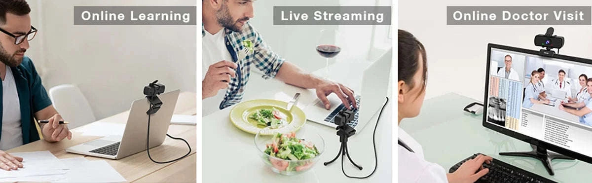 FIFINE 1440p Full HD PC Webcam with Microphone and Tripod-Default Title