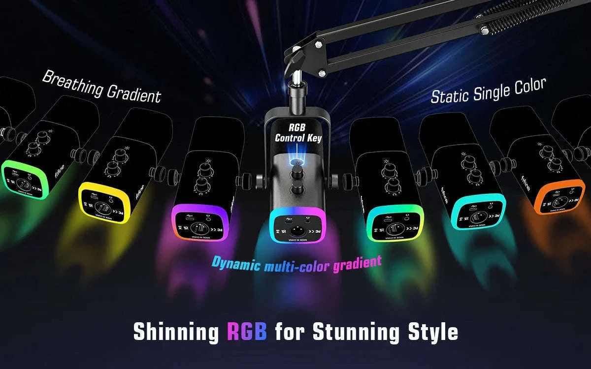 FIFINE AM8T Gaming Microphone Kit with USB/XLR and Boom Arm-AM8TW / spain