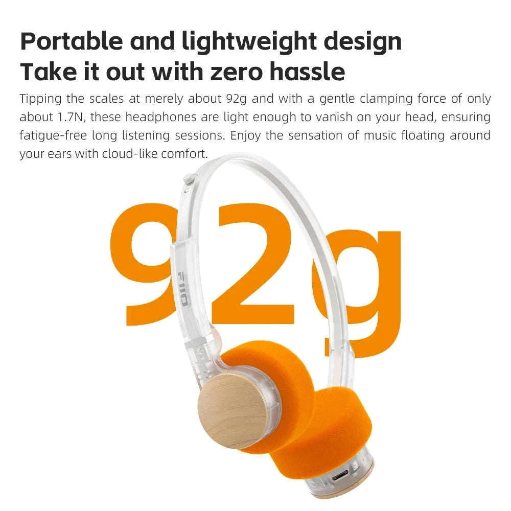 FiiO EH11 Bluetooth On-Ear Headphones with LDAC, 30H Battery & Dual Device-Cyan