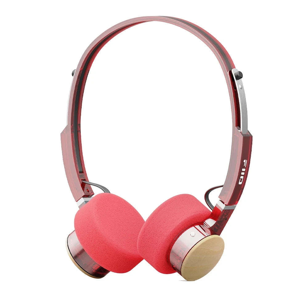 FiiO EH11 Bluetooth On-Ear Headphones with LDAC, 30H Battery & Dual Device-Transparent Black