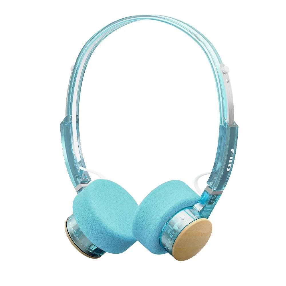 FiiO EH11 Bluetooth On-Ear Headphones with LDAC, 30H Battery & Dual Device-Transparent Black