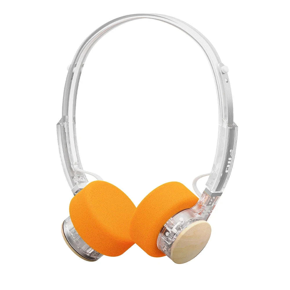 FiiO EH11 Bluetooth On-Ear Headphones with LDAC, 30H Battery & Dual Device-Transparent Black