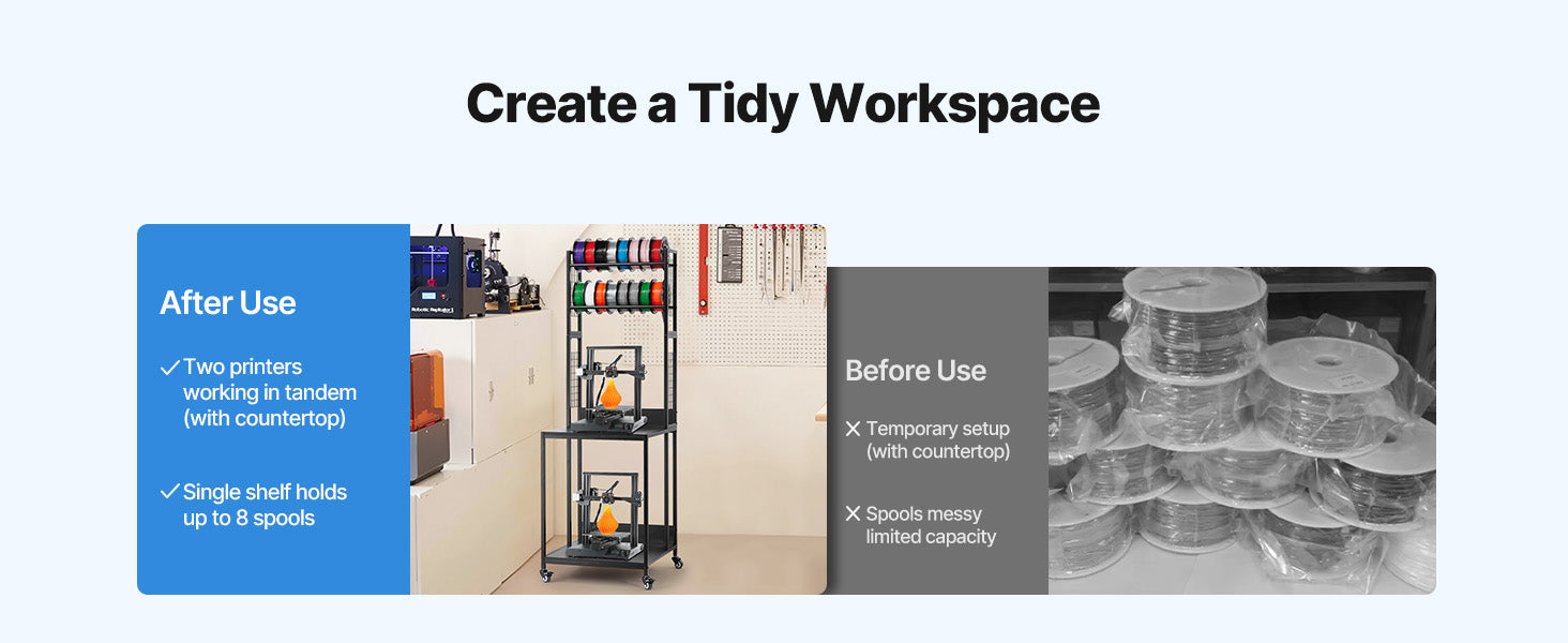 SucceBuy 5/7 Tier 3D Printer Filament Storage Rack Filament Spool Holders Storage Shelves for Home Office 3D Printing Studio