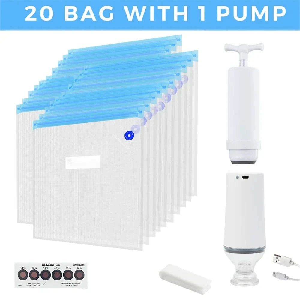 Filament Storage Vacuum Bag for 3D Printer Filament Protection-5 BAG Kit