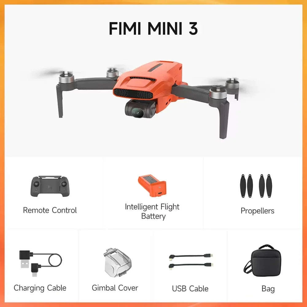 FIMI Mini 3 AI Super Night Video Drone with 4K Camera-MINI 3 SE 64gb / China Mainland