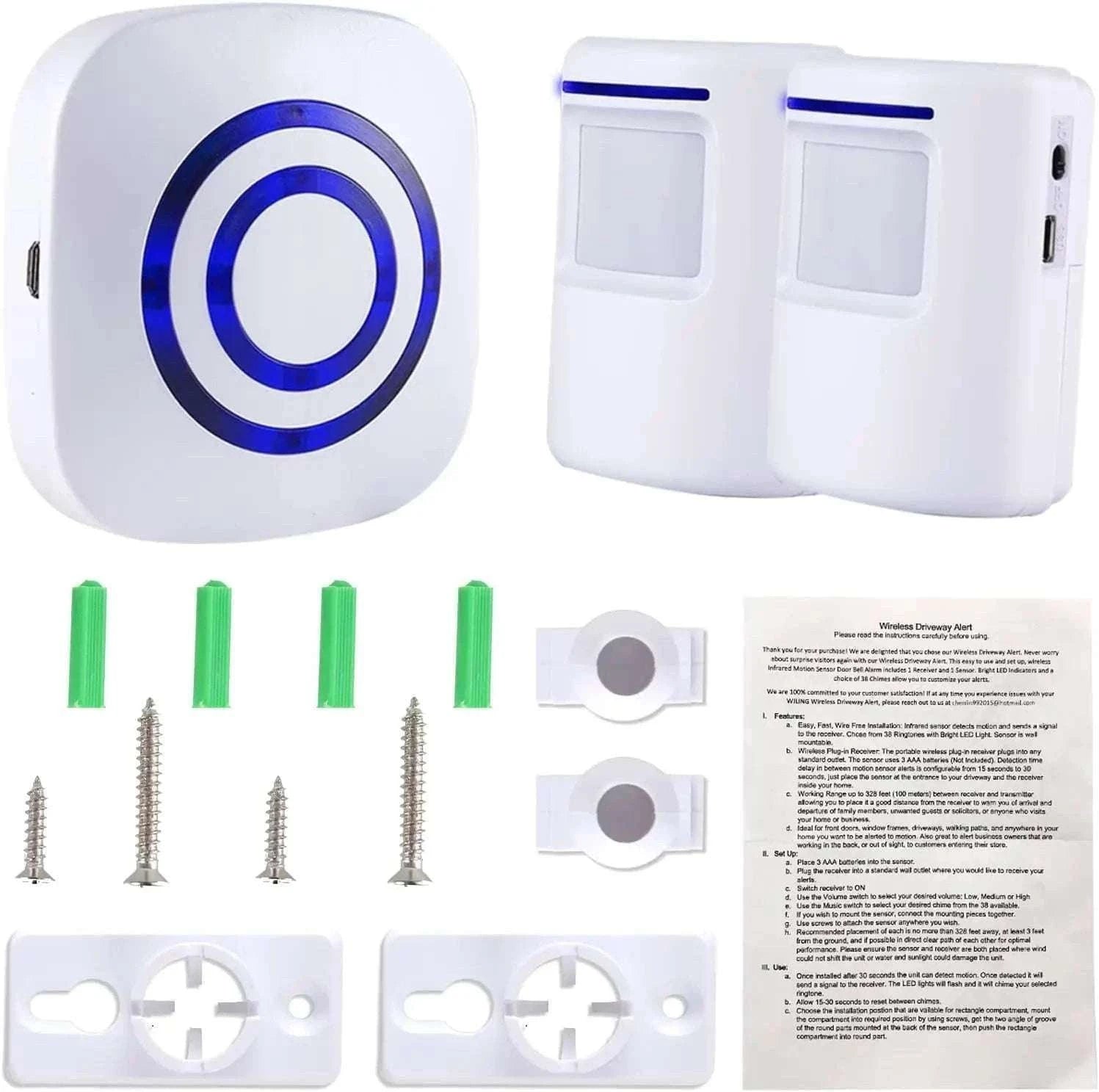 Fine Passage Wireless Motion Sensor Alarm System-1 sensors 1 receiver / UK