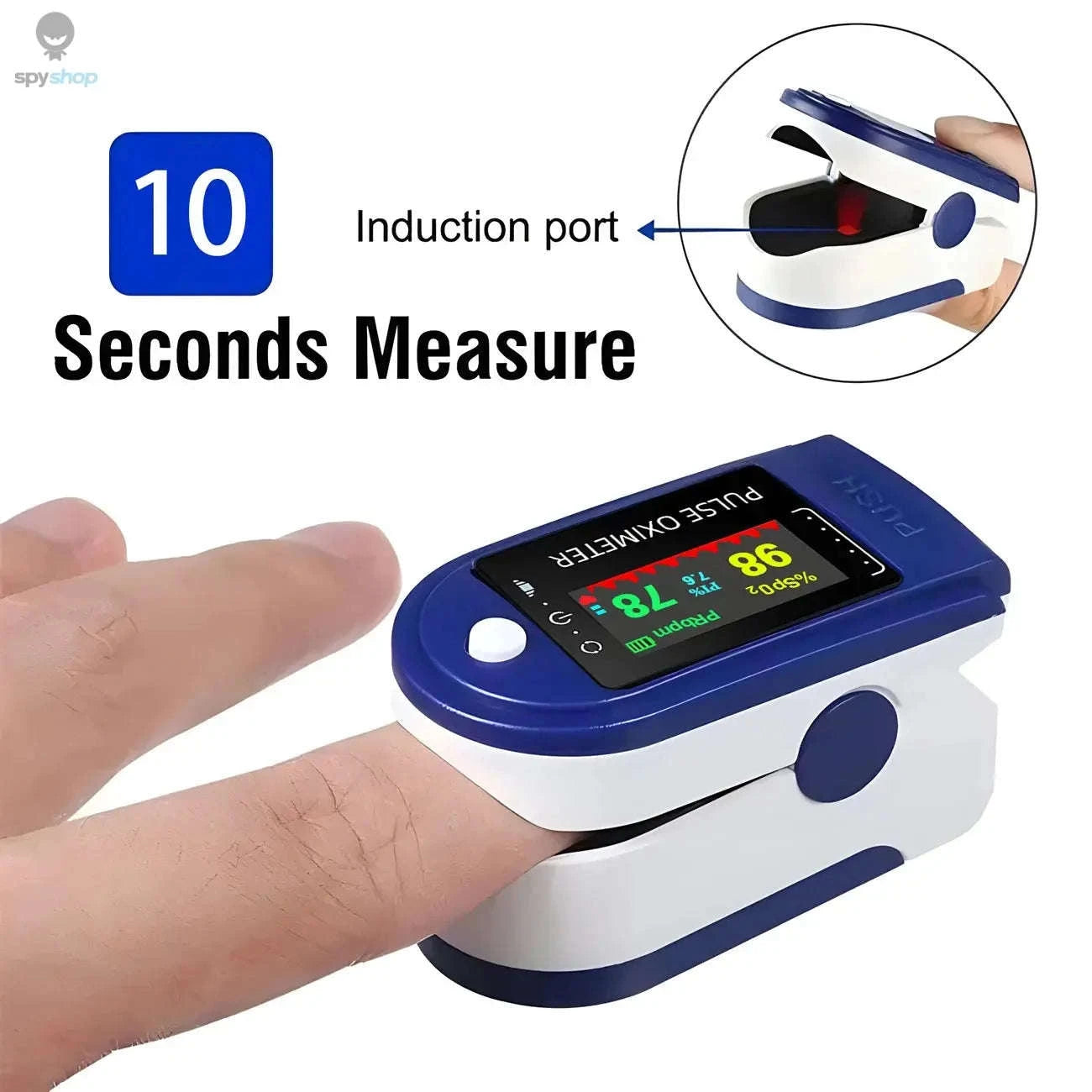 Finger Clip Oximeter – Digital SpO₂ and Pulse Rate Monitor for Daily Wellness-1pcs Blue